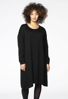 Yoek Trui-jurk WOOL | Zwart | Maat 54/56