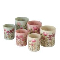 Boltze Home Theelichthouder Glas Lumea Bloemen Set A 2 Stuks Dia7cm H8,3cm En