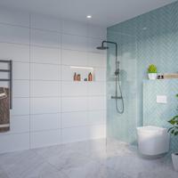 Fortifura Galeria Inloopdouche - helder glas - 70x200cm - 8mm - nano - blind inbouw profiel SW797913 SW1102415