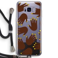 Hands dark: Samsung Galaxy S8 Plus Transparant Hoesje met koord Hands dark: Samsung Galaxy S8 Plus Transparant Hoesje met koord
