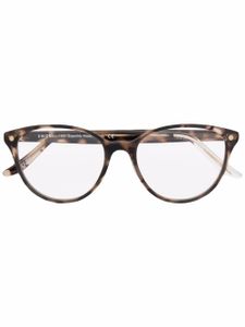 Snob lunettes de vue à effet écaille de tortue - Noir