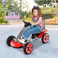 Elektrische Skelter voor Kinderen 12 V met Ledverlichting Go Kart met 2-Voudig Verstelbaar Stuur en Zitting voor Kinderen Vanaf 2 Jaar