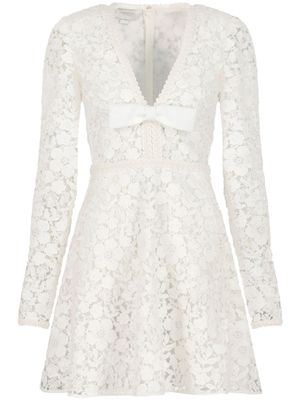 Giambattista Valli robe courte à manches longues - Blanc