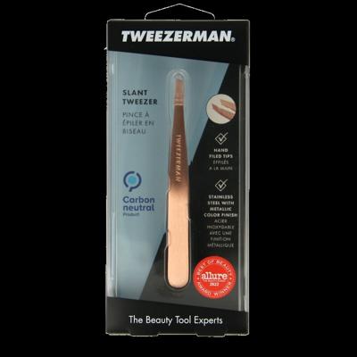 Tweezerman Slant tweezer rose goud 1 Stuks