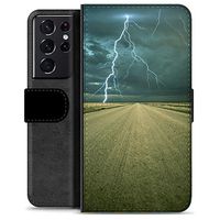 Samsung Galaxy S21 Ultra 5G Premium Portemonnee Hoesje - Storm