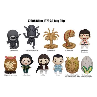 Alien 3D PVC Bag Clips Series 1 Display (24)