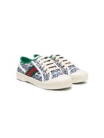 Gucci Kids baskets 1977 Tennis à motif jacquard - Bleu - thumbnail