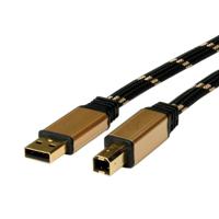 ROLINE GOLD USB 2.0 kabel, type A-B, 1,8 m - thumbnail