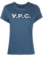 A.P.C. t-shirt en coton à logo VPC floqué - Bleu - thumbnail