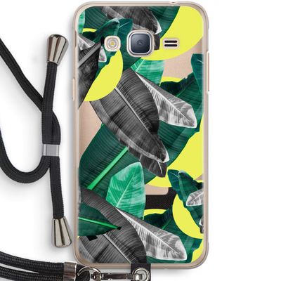 Fantasie jungle: Samsung Galaxy J3 (2016) Transparant Hoesje met koord