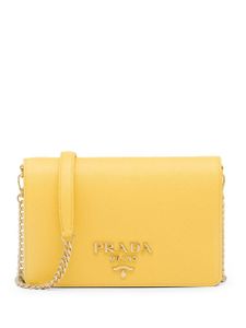 Prada mini sac en cuir Saffiano - Jaune