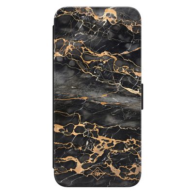 Samsung Galaxy S23 flipcase - Marmer grijs brons