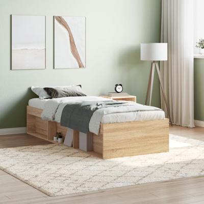 Bedframe sonoma eikenkleurig 75x190 cm