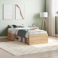 Bedframe sonoma eikenkleurig 75x190 cm