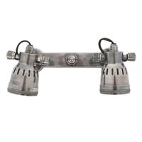 Opbouwspot Rialto Double Antiek Zilver