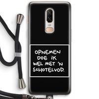 Schotelvod: OnePlus 6 Transparant Hoesje met koord