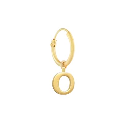 Minimalistische letter oorbel - 14K GOUD - Goud - O