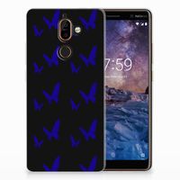 Nokia 7 Plus TPU bumper Vlinder Patroon