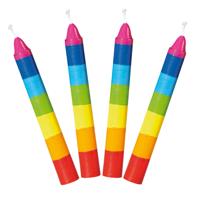 Goki kaarsjes regenboog, 10st.