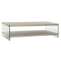 Hoofdtafel DKD Home Decor Multicolour Transparant Natuurlijk Hout Kristal Hout MDF 130 x 65 x 35,5 cm