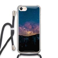 Travel to space: iPhone 8 Transparant Hoesje met koord