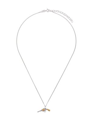 True Rocks collier à pendentif pistolet - Argent