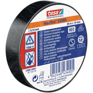 tesa 53988-00001-00 Isolatietape tesa Professional Zwart (l x b) 20 m x 19 mm 1 stuk(s)