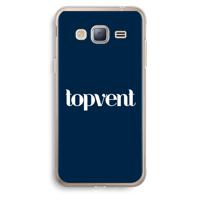 Topvent Navy: Samsung Galaxy J3 (2016) Transparant Hoesje