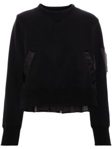 sacai sweat à col rond - Noir