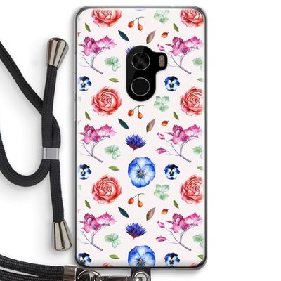 Bloemetjes: Xiaomi Mi Mix 2 Transparant Hoesje met koord