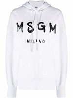 MSGM hoodie à logo imprimé - Gris