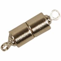 Magneet slotjes - 2x st - 5 mm - verzilverd - magneetslot