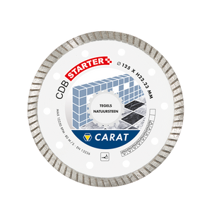 Carat CDBS125300 Diamantzaagblad voor droogzagen - 125x22,23x10mm - Tegels/Natuursteen - CDBS125300