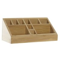 Pennenbakje/make-up organizer bamboe 23 x 9 x 9.5 cm