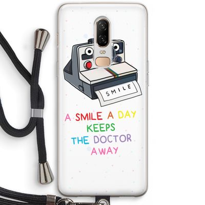 Smile: OnePlus 6 Transparant Hoesje met koord