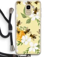 No flowers without bees: Samsung Galaxy J6 (2018) Transparant Hoesje met koord
