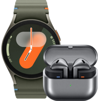 Samsung Galaxy Watch 7 4G Groen 40mm + Galaxy Buds3 Zwart - thumbnail