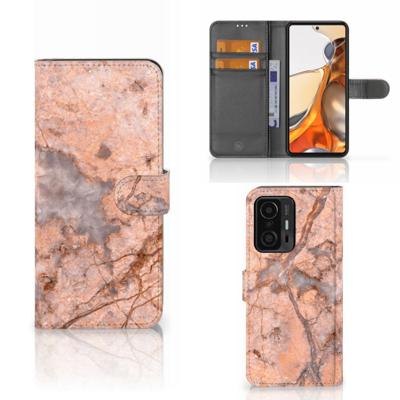 Xiaomi 11T | 11T Pro | Bookcase | Marmer Oranje