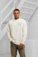 Croyez Puffed Heart Longsleeve T-Shirt Heren Gebroken Wit/Beige - Maat XS - Kleur: BeigeGebroken Wit | Soccerfanshop