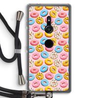 Pink donuts: Sony Xperia XZ2 Transparant Hoesje met koord