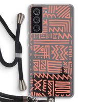 Marrakech Pink: Samsung Galaxy S21 FE Transparant Hoesje met koord