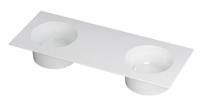 Wastafel UFO porselein rond dubbel zonder kraangat 120 cm x 48 cm x 18 cm Glans wit 0300970 Wastafel UFO porselein rond dubbel zonder kraangat 120 cm x 48 cm x 18 cm Glans wit 0300970