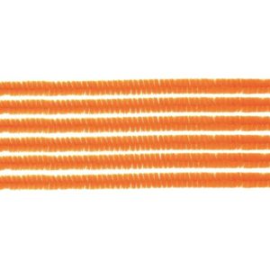 Chenilledraad - 10x - oranje - 50 cm - hobby/knutsel materialen