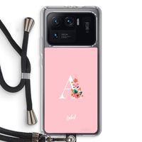 Pink Bouquet: Xiaomi Mi 11 Ultra Transparant Hoesje met koord