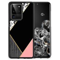 Samsung Galaxy S20 Ultra Grip Case Zwart Roze Vormen