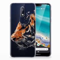 Smartphone hoesje Nokia 7.1 Watercolor Tiger