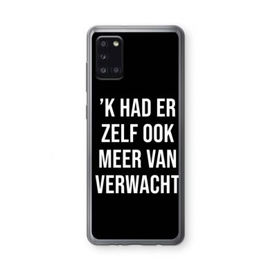 Meer verwacht - Zwart: Samsung Galaxy A31 Transparant Hoesje