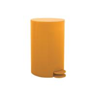 MSV kleine pedaalemmer - kunststof - saffraan geel - 3L - 15 x 27 cm - Badkamer/toilet - Pedaalemmers - thumbnail