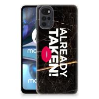 Motorola Moto G22 | Siliconen hoesje | met naam Already Taken Black