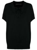 Gloria Coelho blouse à fermeture nouée - Noir